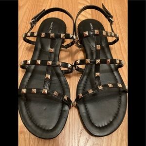 Marc Fisher black sandals with studs
